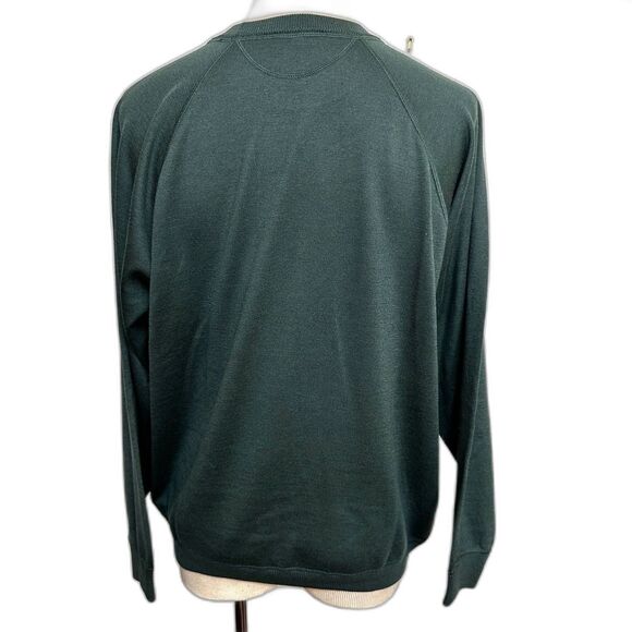 Lino Orefice Emerald Green 100% Virgin Wool Italian Sweater - Men XL - Picture 3 of 6